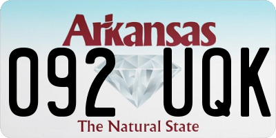 AR license plate 092UQK