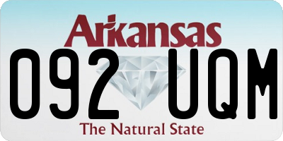 AR license plate 092UQM