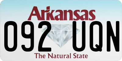 AR license plate 092UQN