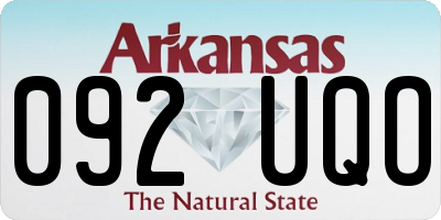 AR license plate 092UQO