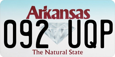 AR license plate 092UQP