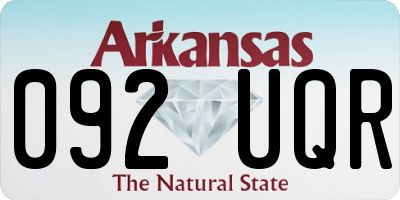 AR license plate 092UQR