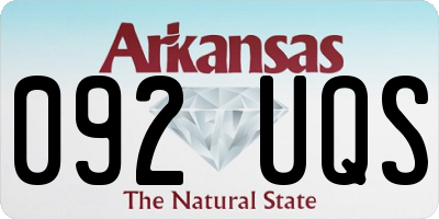 AR license plate 092UQS