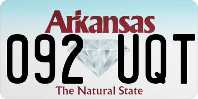 AR license plate 092UQT