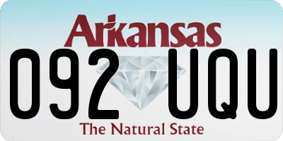 AR license plate 092UQU