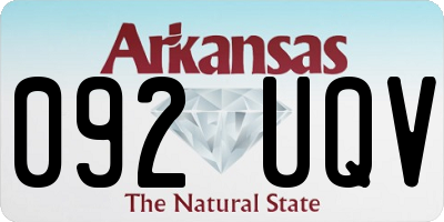 AR license plate 092UQV