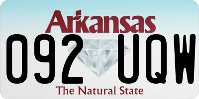 AR license plate 092UQW