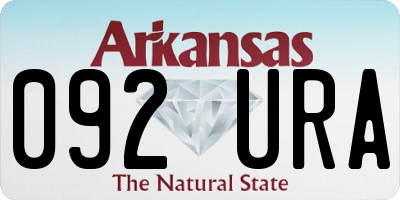 AR license plate 092URA