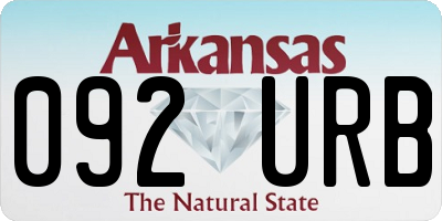 AR license plate 092URB