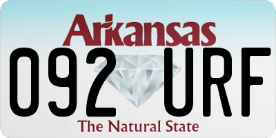 AR license plate 092URF