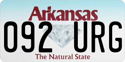 AR license plate 092URG
