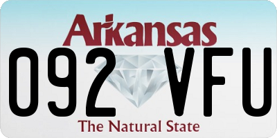 AR license plate 092VFU