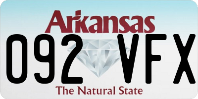 AR license plate 092VFX