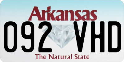 AR license plate 092VHD