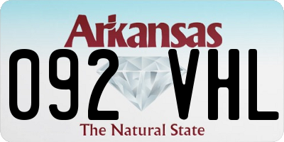 AR license plate 092VHL