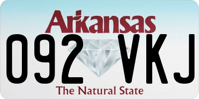 AR license plate 092VKJ