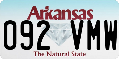 AR license plate 092VMW