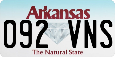 AR license plate 092VNS