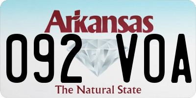 AR license plate 092VOA