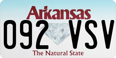 AR license plate 092VSV