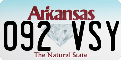 AR license plate 092VSY
