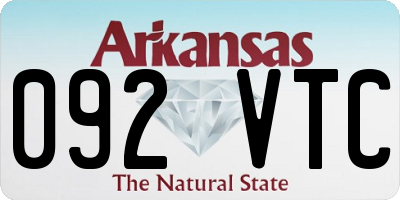 AR license plate 092VTC