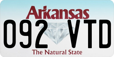 AR license plate 092VTD