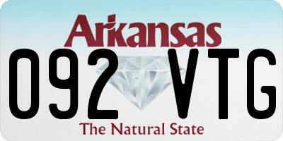 AR license plate 092VTG