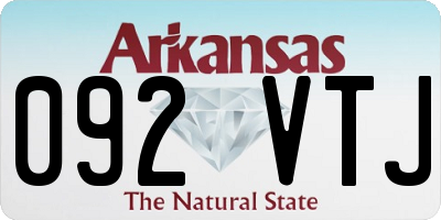 AR license plate 092VTJ