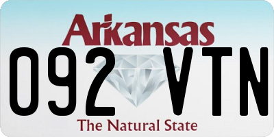 AR license plate 092VTN