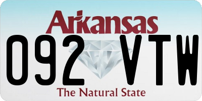 AR license plate 092VTW