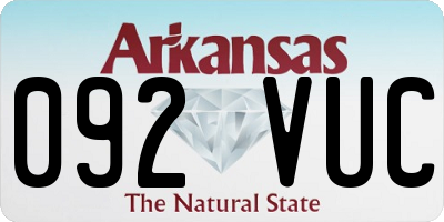 AR license plate 092VUC