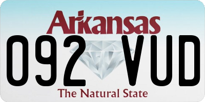 AR license plate 092VUD