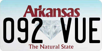 AR license plate 092VUE