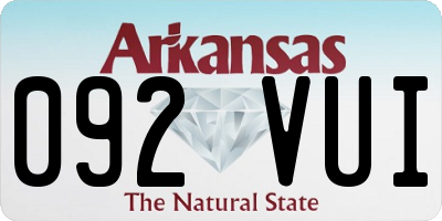 AR license plate 092VUI