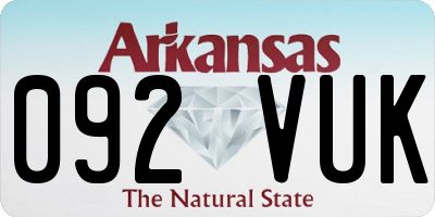 AR license plate 092VUK