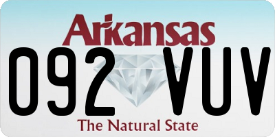 AR license plate 092VUV