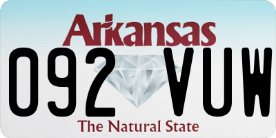 AR license plate 092VUW