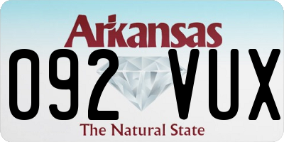 AR license plate 092VUX