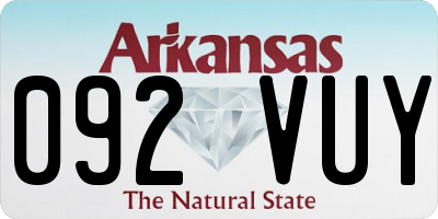 AR license plate 092VUY