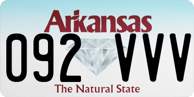 AR license plate 092VVV
