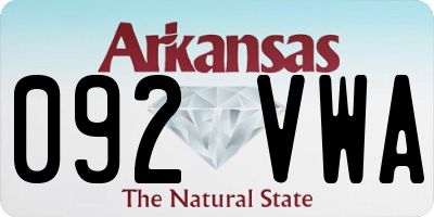 AR license plate 092VWA