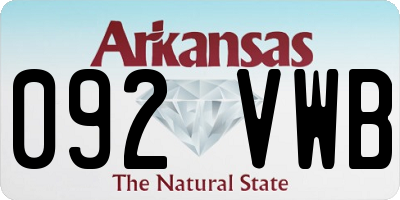 AR license plate 092VWB