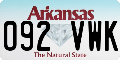 AR license plate 092VWK