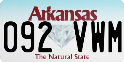 AR license plate 092VWM