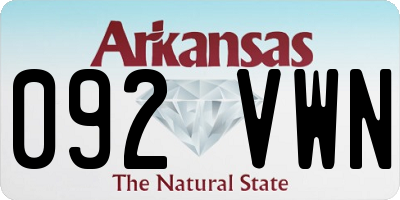 AR license plate 092VWN