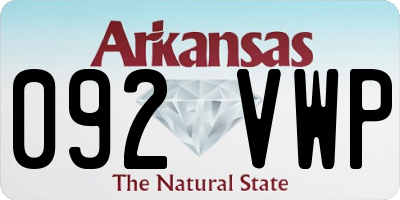 AR license plate 092VWP