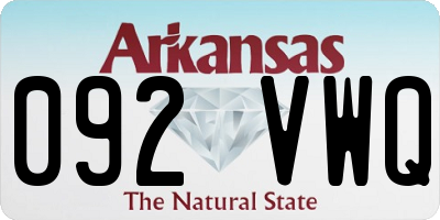AR license plate 092VWQ