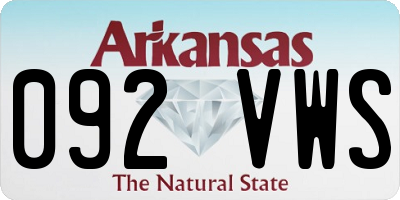 AR license plate 092VWS