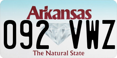 AR license plate 092VWZ